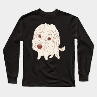 Big Head Maltipoo Dog Long Sleeve T-Shirt